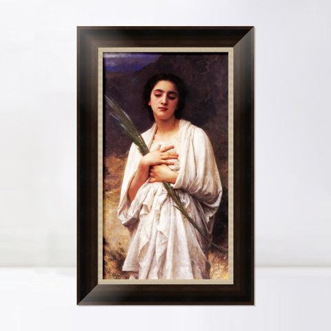 INVIN ART Framed Canvas Art Giclee Print The Palm Leaf by William Adolphe Bouguereau Wall Art Living Room Home Office Decorations
