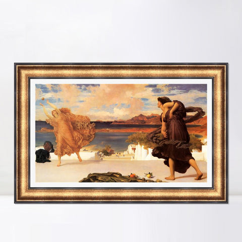 INVIN ART Framed Canvas Art Giclee Print Series#146 by William Adolphe Bouguereau Wall Art Living Room Home Office Decorations