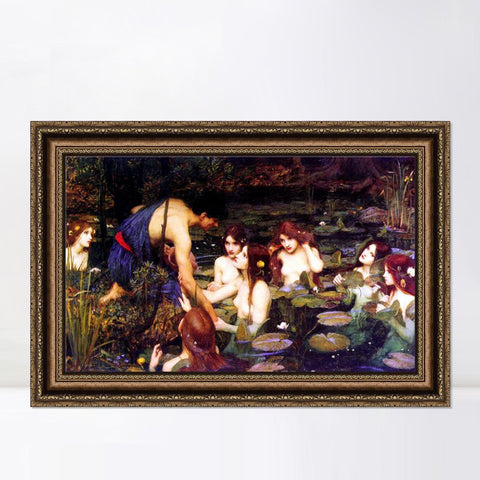 INVIN ART Framed Canvas Art Giclee Print Series#147 by William Adolphe Bouguereau Wall Art Living Room Home Office Decorations