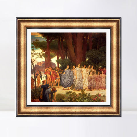 INVIN ART Framed Canvas Art Giclee Print Series#149 by William Adolphe Bouguereau Wall Art Living Room Home Office Decorations