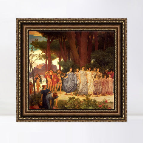 INVIN ART Framed Canvas Art Giclee Print Series#149 by William Adolphe Bouguereau Wall Art Living Room Home Office Decorations