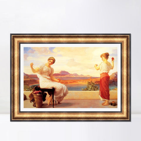 INVIN ART Framed Canvas Art Giclee Print Series#157 by William Adolphe Bouguereau Wall Art Living Room Home Office Decorations