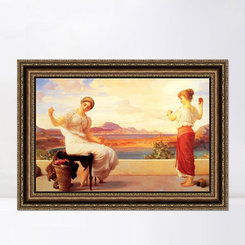 INVIN ART Framed Canvas Art Giclee Print Series#157 by William Adolphe Bouguereau Wall Art Living Room Home Office Decorations