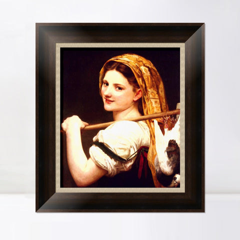INVIN ART Framed Canvas Art Giclee Print Returned from the Market by the Furies by William Adolphe Bouguereau Wall Art Living Room Home Office Decorations
