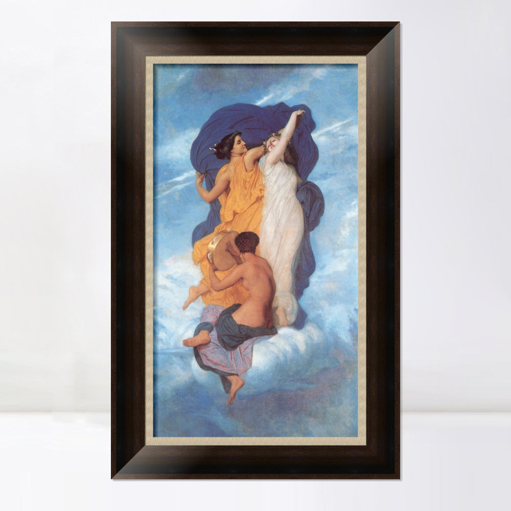 INVIN ART Framed Canvas Art Giclee Print Series#175 by William Adolphe Bouguereau Wall Art Living Room Home Office Decorations