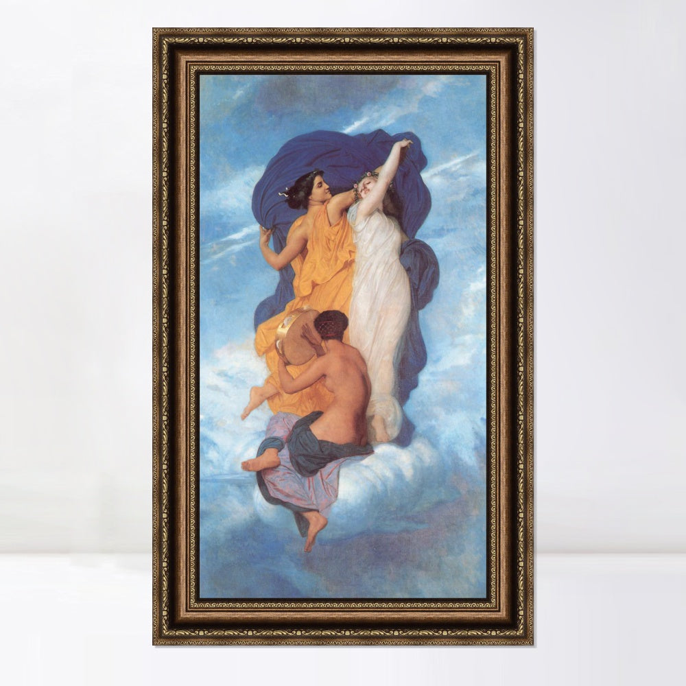 INVIN ART Framed Canvas Art Giclee Print Series#175 by William Adolphe Bouguereau Wall Art Living Room Home Office Decorations