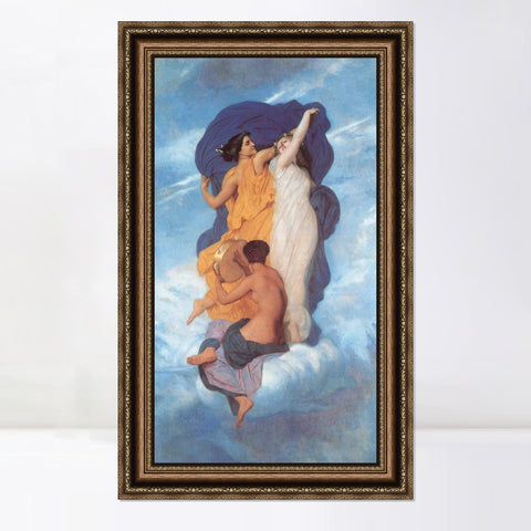 INVIN ART Framed Canvas Art Giclee Print Series#175 by William Adolphe Bouguereau Wall Art Living Room Home Office Decorations