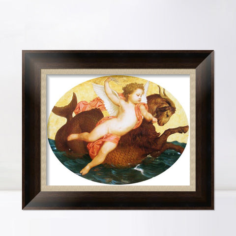 INVIN ART Framed Canvas Art Giclee Print Series#180 by the Furies by William Adolphe Bouguereau Wall Art Living Room Home Office Decorations