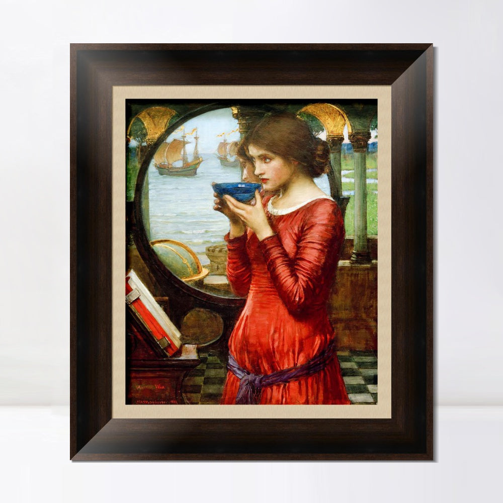 INVIN ART Framed Canvas Art Giclee Print Destiny 1900 by John William Waterhouse Wall Art