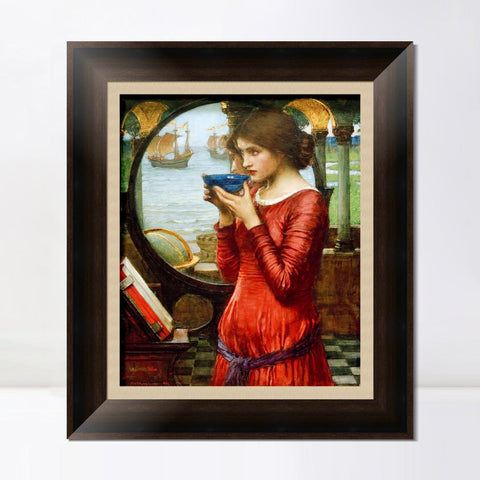 INVIN ART Framed Canvas Art Giclee Print Destiny 1900 by John William Waterhouse Wall Art Living Room Home Office Decorations