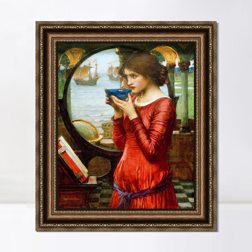 INVIN ART Framed Canvas Art Giclee Print Destiny 1900 by John William Waterhouse Wall Art