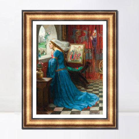 INVIN ART Framed Canvas Art Giclee Print Rosamund by John William Waterhouse Wall Art Living Room Home Office Decorations