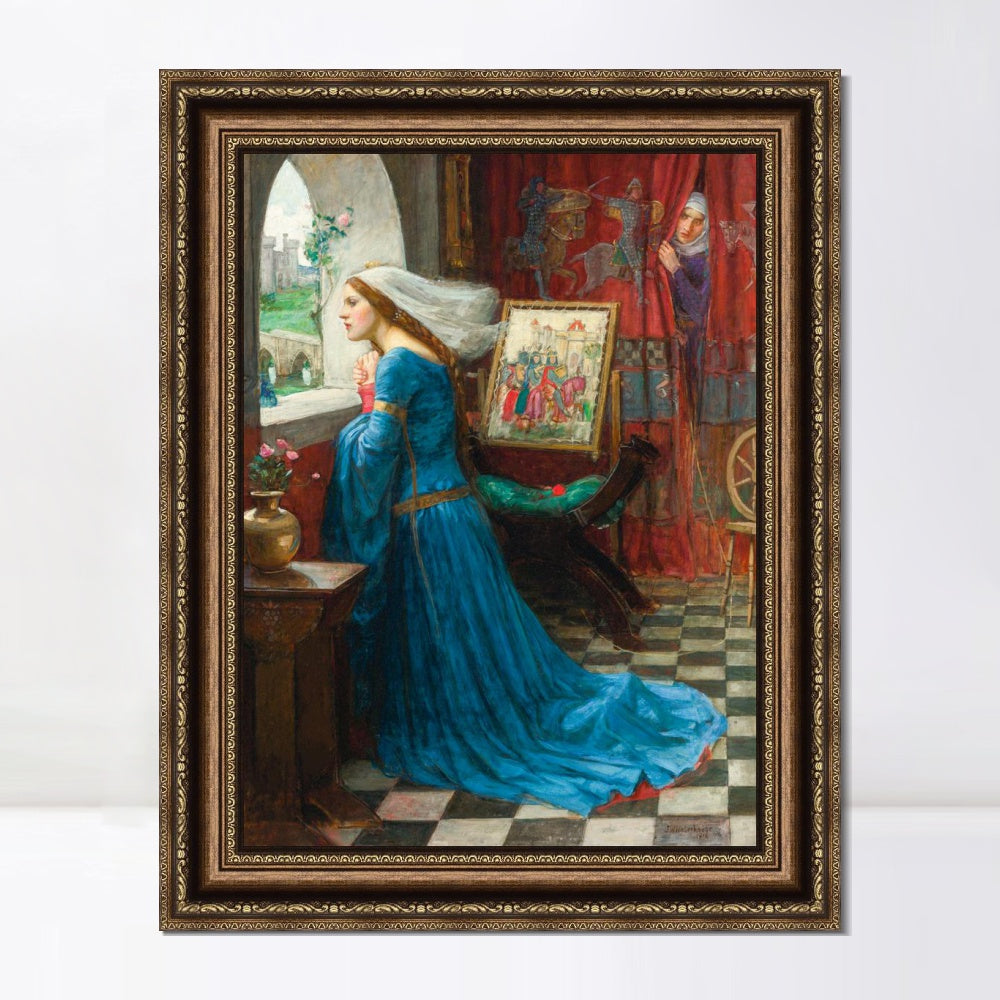 INVIN ART Framed Canvas Art Giclee Print Rosamund by John William Waterhouse Wall Art