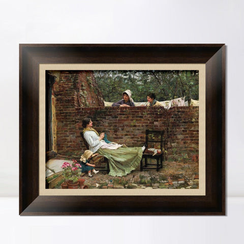 INVIN ART Framed Canvas Art Giclee Print Series#010 by John William Waterhouse Wall Art Living Room Home Office Decorations