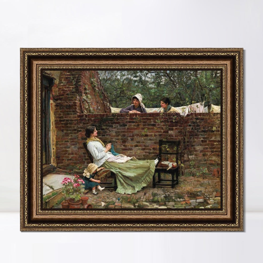 INVIN ART Framed Canvas Art Giclee Print Series#010 by John William Waterhouse Wall Art