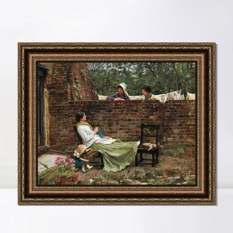 INVIN ART Framed Canvas Art Giclee Print Series#010 by John William Waterhouse Wall Art Living Room Home Office Decorations