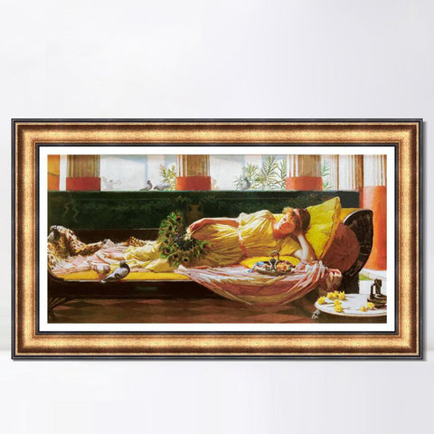 INVIN ART Framed Canvas Art Giclee Print Saint Cecilia 1895 by John William Waterhouse Wall Art Living Room Home Office Decorations