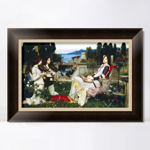 INVIN ART Framed Canvas Art Giclee Print Saint Cecilia 1895 by John William Waterhouse Wall Art Living Room Home Office Decorations
