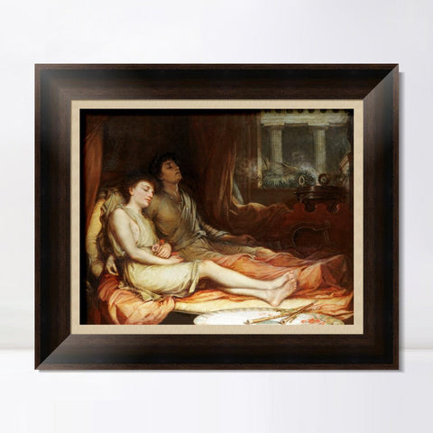 INVIN ART Framed Canvas Art Giclee Print Sleep and His Half-Brother Death 1874 by John William Waterhouse Wall Art Living Room Home Office Decorations