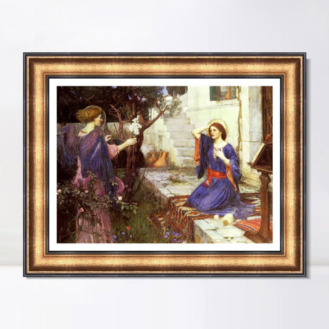 INVIN ART Framed Canvas Art Giclee Print Series#016 by John William Waterhouse Wall Art Living Room Home Office Decorations