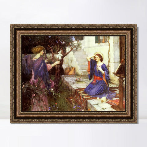 INVIN ART Framed Canvas Art Giclee Print Series#016 by John William Waterhouse Wall Art Living Room Home Office Decorations