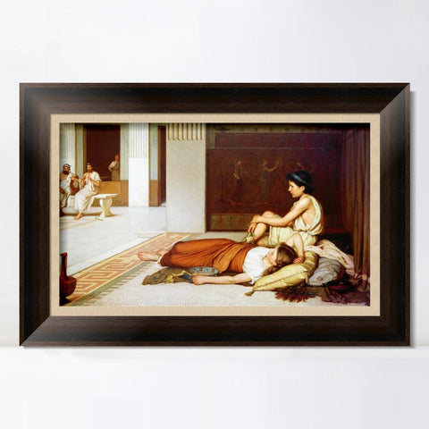 INVIN ART Framed Canvas Art Giclee Print Series#026 by John William Waterhouse Wall Art Living Room Home Office Decorations