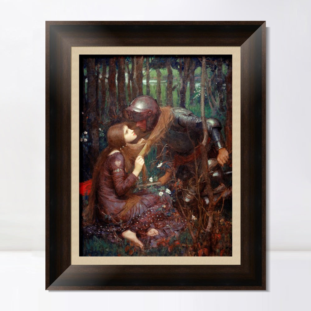 INVIN ART Framed Canvas Art Giclee Print La Belle Dame Sans Merci by John William Waterhouse Wall Art