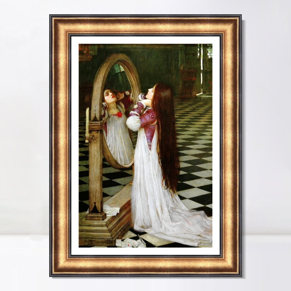 INVIN ART Framed Canvas Art Giclee Print Mariana in The South by John William Waterhouse Wall Art