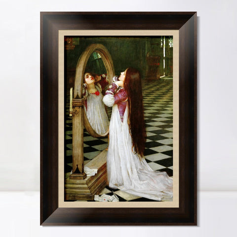 INVIN ART Framed Canvas Art Giclee Print Mariana in The South by John William Waterhouse Wall Art Living Room Home Office Decorations
