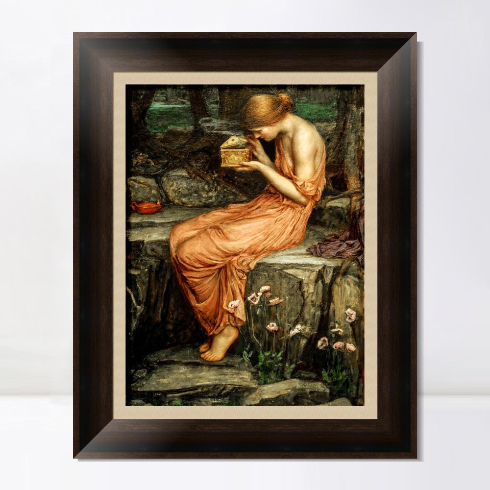 INVIN ART Framed Canvas Art Giclee Print Series#048 by John William Waterhouse Wall Art