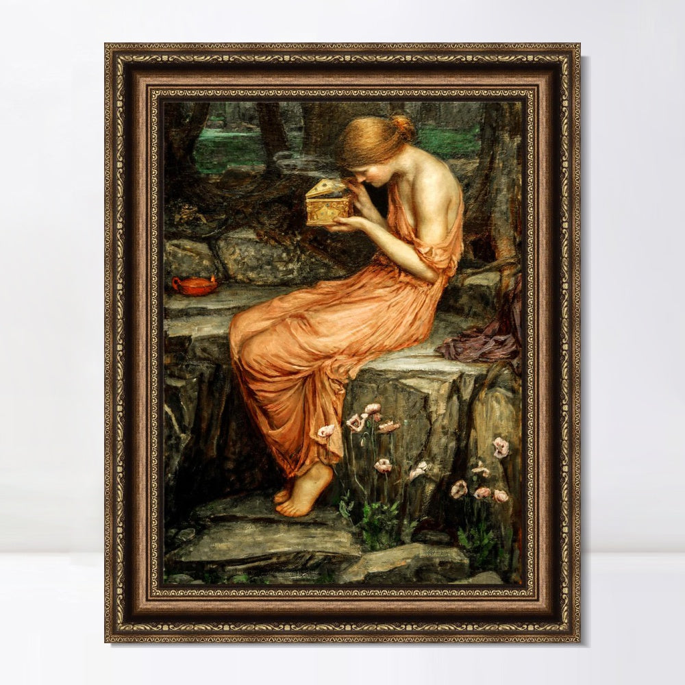 INVIN ART Framed Canvas Art Giclee Print Series#048 by John William Waterhouse Wall Art