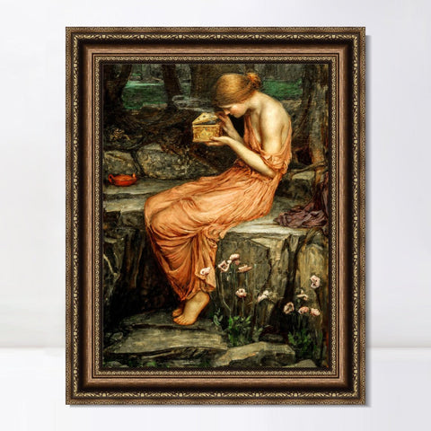 INVIN ART Framed Canvas Art Giclee Print Series#048 by John William Waterhouse Wall Art Living Room Home Office Decorations