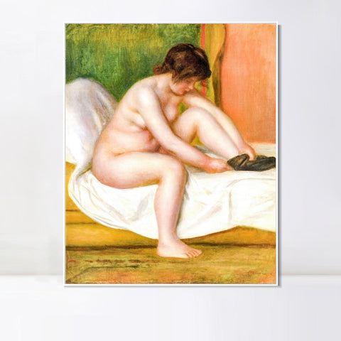 INVIN ART Framed Canvas Nude 1841-1919 by Pierre Auguste Renoir Wall Art Living Room Home Office Decorations