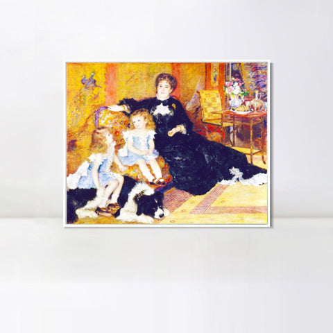 INVIN ART Framed Canvas Madame Georges Charpentier by Pierre Auguste Renoir Wall Art Living Room Home Office Decorations