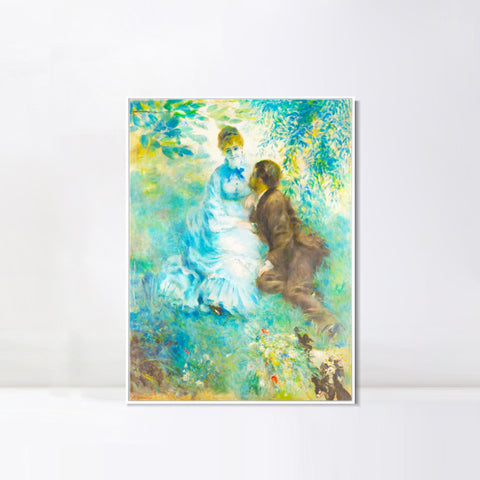 INVIN ART Framed Canvas Lovers by Pierre Auguste Renoir Wall Art Living Room Home Office Decorations