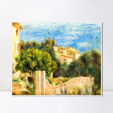 INVIN ART Framed Canvas LA MAISON DE L'ARTISTE A CAGNES by Pierre Auguste Renoir Wall Art Living Room Home Office Decorations