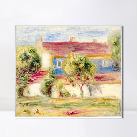 INVIN ART Framed Canvas LA MAISON DE L'ARTISTE by Pierre Auguste Renoir Wall Art Living Room Home Office Decorations