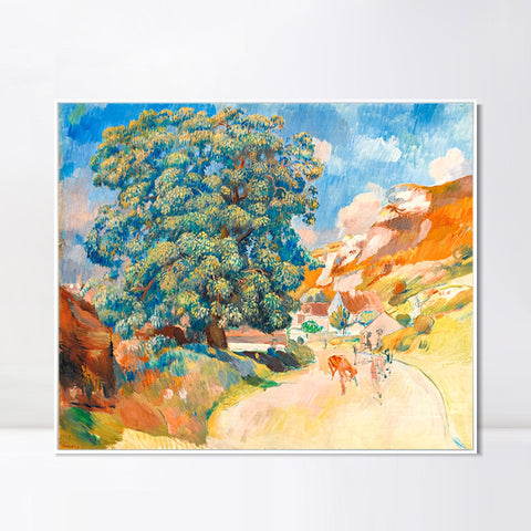 INVIN ART Framed Canvas LE CHALET DE BLANCHE PIERSON A POURVILLE by Pierre Auguste Renoir Wall Art Living Room Home Office Decorations