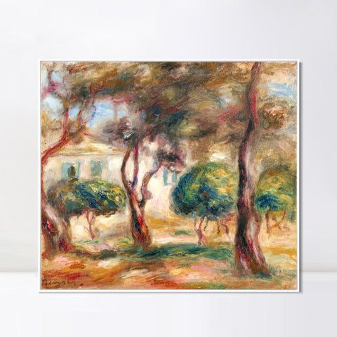 INVIN ART Framed Canvas LE JARDIN DES COLLETTES by Pierre Auguste Renoir Wall Art Living Room Home Office Decorations