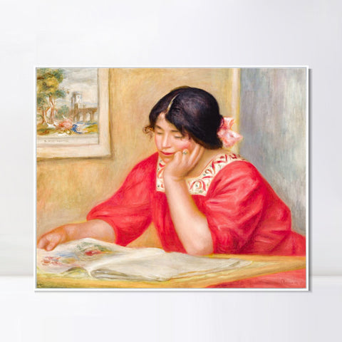 INVIN ART Framed Canvas LEONTINE LISANT by Pierre Auguste Renoir Wall Art Living Room Home Office Decorations