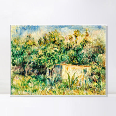 INVIN ART Framed Canvas PAYSAGE À LA CABANE by Pierre Auguste Renoir Wall Art Living Room Home Office Decorations