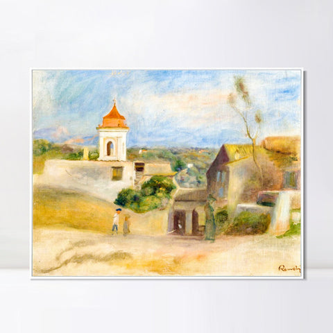 INVIN ART Framed Canvas PAYSAGE À CAGNES by Pierre Auguste Renoir Wall Art Living Room Home Office Decorations