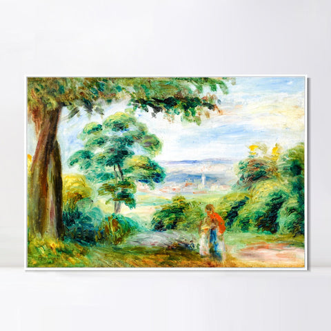 INVIN ART Framed Canvas PAYSAGE2 by Pierre Auguste Renoir Wall Art Living Room Home Office Decorations