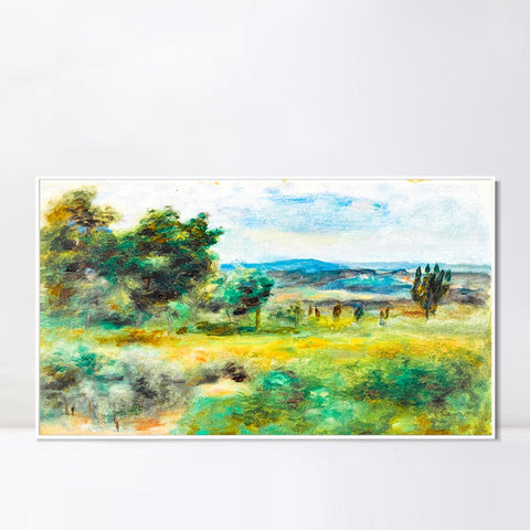 INVIN ART Framed Canvas PAYSAGE 3 by Pierre Auguste Renoir Wall Art Living Room Home Office Decorations