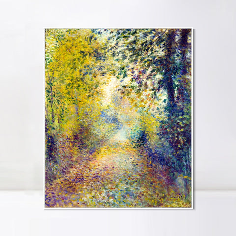 INVIN ART Framed Canvas In the Woods by Pierre Auguste Renoir Wall Art Living Room Home Office Decorations