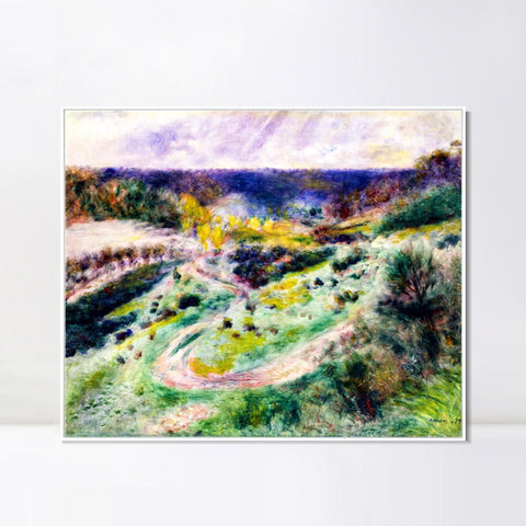 INVIN ART Framed Canvas Road at Wargemont by Pierre Auguste Renoir Wall Art Living Room Home Office Decorations