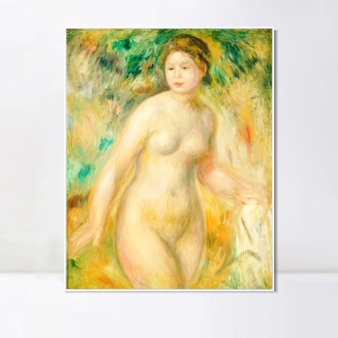 INVIN ART Framed Canvas Nude by Pierre Auguste Renoir Wall Art Living Room Home Office Decorations