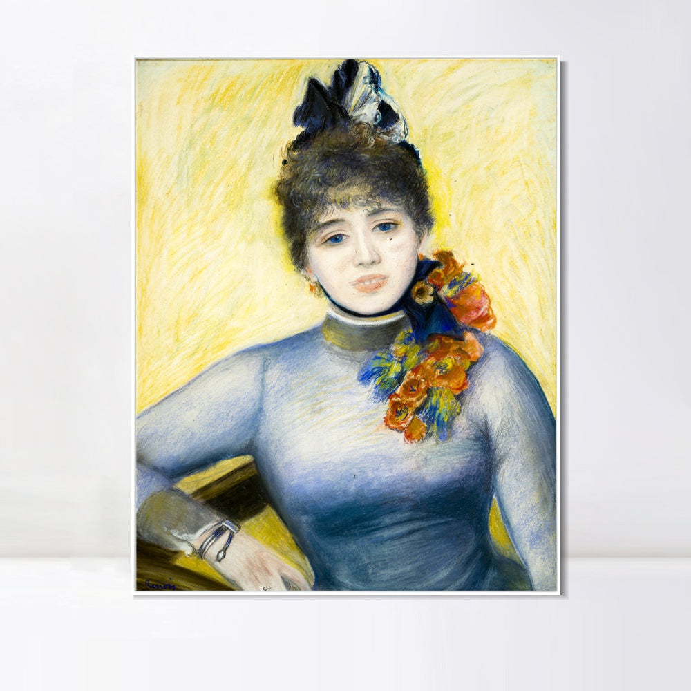 INVIN ART Framed Canvas Caroline R¨¦my by Pierre Auguste Renoir Wall Art Living Room Home Office Decorations