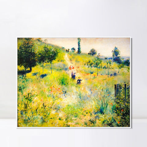 INVIN ART Framed Canvas Chemin by Pierre Auguste Renoir Wall Art Living Room Home Office Decorations
