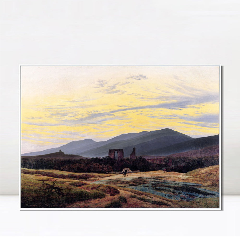 INVIN ART Framed Canvas Series010 by Caspar David Friedrich Wall Art Living Room Home Office Decorations